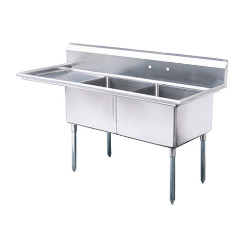 Inox Sink with double right tanks