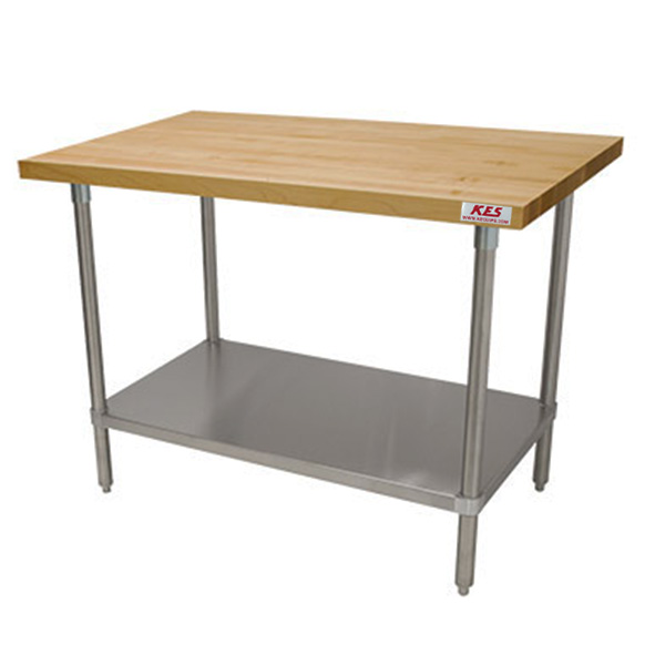 Worktable with wood chopping board