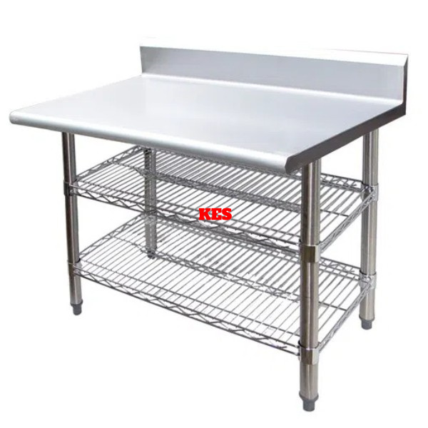 Worktable with WIRESHELF